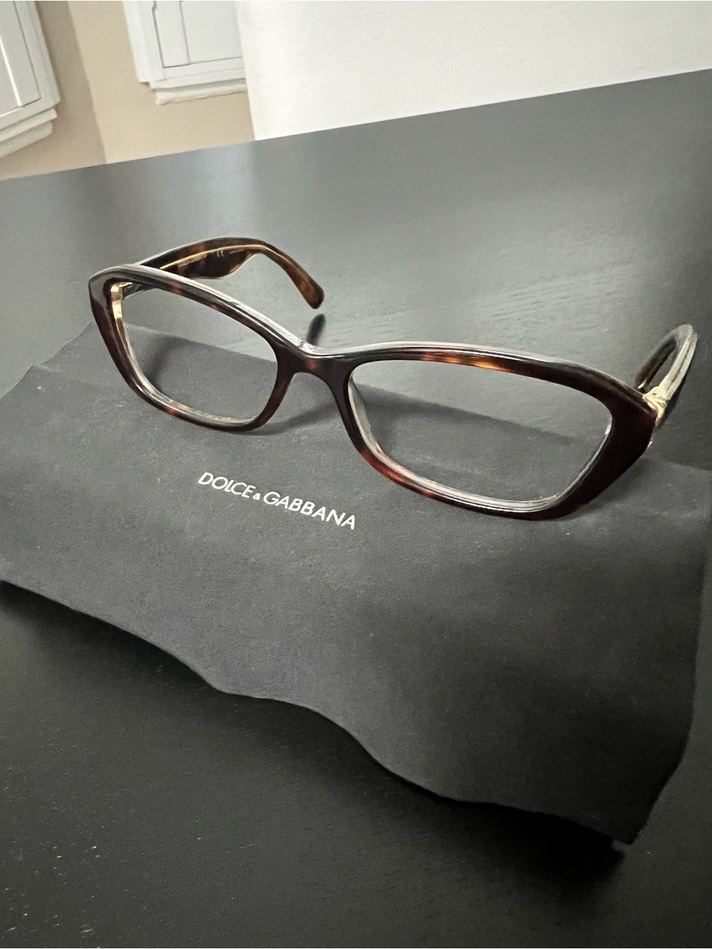 Dolce & Gabbana Brown Tortoiseshell Cat-Eye Women's Glasses